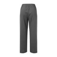 thumbnail image 5 of 2025 Women High Waisted Wide Women Pants Casual Work Leg Pants Drawstring Elastic Casual Pant Suits for Women Plus Size 3 Trousers Comfy Straight Leg Long Pants with, 5 of 5