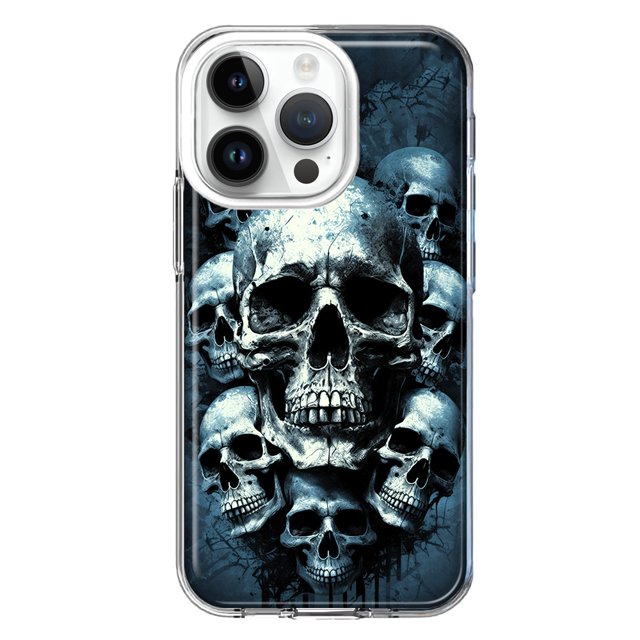 MUNDAZE Apple iPhone 14 Pro Graveyard Death Dream Skulls Double Layer Phone Case Cover