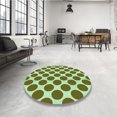 thumbnail image 4 of Ahgly Tapis d'Intérieur Lavable en Machine Carré Transitionnel Brun Bronze Foncé, 7 Pieds Carré, 4 of 7