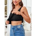 thumbnail image 3 of Charmo Débardeurs en Coton pour Femmes à Col en V, Bretelles Plus Larges et Ajustables, Camisole avec Soutien-Gorge, 3 of 7