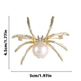 thumbnail image 2 of Accessoires d'Halloween pour Femmes Broche Personnalisée Araignée Dorée Strass Métal Buste Rétro Accessoires en Gros Halloween, 2 of 8