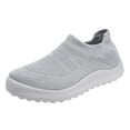 thumbnail image 1 of Kcodviy Spring and Summer Women Sneaker Boots for Women Sports Shoes Flat Bottom Low Cut Sneaker Socks Women Lightweight Slip on Fly Woven Mesh Breathable Comfortable Solid Color Casual Style, 1 of 8