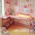 thumbnail image 2 of Bestier 58" L-Shaped Gaming Desk with LED Lights, Monitor Stand, Power Outlet, for Teens & Adults, 2 of 6