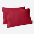 thumbnail image 1 of Bare Home Pillowcase Set - Premium 1800 Collection - Double Brushed - Ultra Soft - Standard Size, Red, 2 Count, 1 of 7