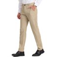 thumbnail image 4 of INSPIRE CHIC Pantalon à Carreaux pour Homme, Léger, Coupe Régulière, devant Plat, 30, Kaki, 4 of 7