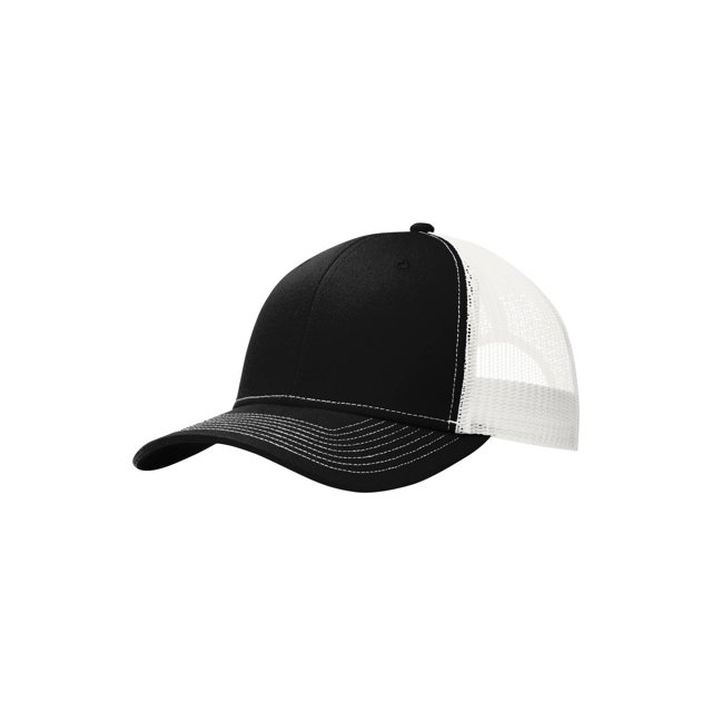 Top Headwear Snapback Trucker Cap - Black/White