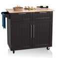 thumbnail image 1 of Costway Rolling Kitchen Cart Island Heavy Duty Storage Trolley Cabinet Utility, 1 of 10