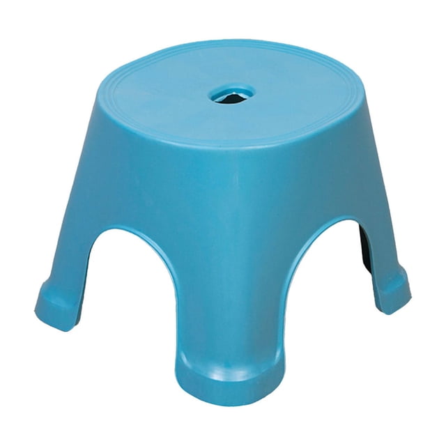 Low Stepping Stool For Bathroom Living Room Shower Nonslip Base Enhanced Stability Blue Plastic Construction Blue