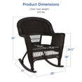 thumbnail image 4 of Jeco Resin Wicker Patio Rocker in Black (Set of 2), 4 of 8