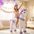 thumbnail image 2 of PonyCycle Ride-On Unicorn Toy for Kids, No Battery Riding Toy with Hand Brake, Indoor Outdoor Use, Ages 4–7, Purple, E413, 2 of 11