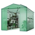thumbnail image 1 of Instant Pop-Up Walk-In Greenhouse – Portable Plant Hot House with Galvanized Steel Frame, PE Cover, Roll-Up Zipper Door, Ground Pegs & Ropes for Stability, 1 of 8