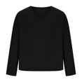 thumbnail image 3 of GigrtiJin Mens Long Sleeve T-Shirt Casual Fall V Neck Solid Color Tops Blouses Plus Size Basic Pullover Undershirt, 3 of 6