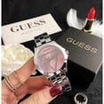 thumbnail image 1 of GUESS Women's Triangle Dial Watch - Stainless Steel Band Quartz Movement (Water-Resistant, Date Display, Fashion Jewelry Timepiece), 1 of 4