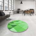 thumbnail image 4 of Ahgly Tapis Rectangulaire Lavable en Machine Intérieur Transitionnel Vert Émeraude, 3 Pieds x 5 Pieds, 4 of 7