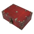 thumbnail image 3 of Wooden Jewelry Box Retro Large Capacity Durable Wood Multi Purpose Large Jewelry Box with Lock for Family Office, 3 of 8