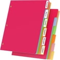thumbnail image 1 of KEINXS 6 Tab Dividers for 3 Ring Binder Colorful Binder Dividers with Tabs 3 Ring Page Folder Dividers Plastic Tabbed File Dividers with Tabs Three Ring Binder Index Dividers, 1 of 8