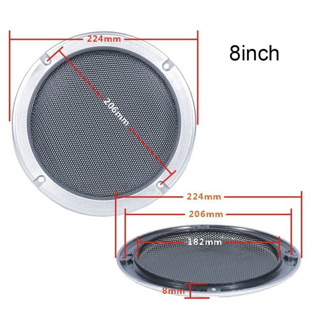 GLFILL Silver 456.5810Inch Speaker Net Cover Car Home Mesh Enclosure Frame Wire Grilles 8inch