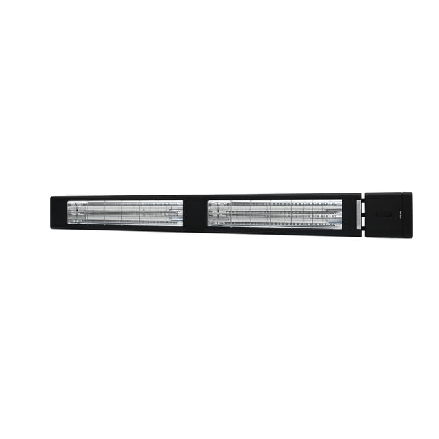 Stelpro Vivio Chauffage de Patio Infrarouge, Usage Extérieur et Intérieur, Résistant à l'Eau IP65, Télécommande, Lampe à Filament de Carbone, Construction en Aluminium Durable, Fini Noir (6000 W)