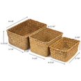 thumbnail image 3 of 6X Seagrass Storage Basket, Multisize Handmade Rattan Shelf Baskets & Home Storage Bins Baskets for Decoration, 3 of 6