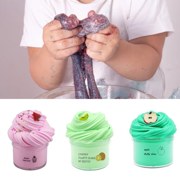 Slime Beurre Bleu 200 Ml – Kit Créatif Avec Accessoires Biscuits – Cadeau Enfant 6+ – Anti-stress, Doux Et Extensible