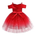thumbnail image 1 of Robes de Fête pour Filles Tout-Petits Filles Filet Tempérament Sequins Nœud Robe de Fête d'Anniversaire Longues Robes Longues pour Filles Robes d'Anniversaire pour Filles Petites Filles Robes, 1 of 7