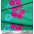 thumbnail image 3 of Soimoi Tissu en Rayonne Vert Tissu Imprimé Floral 1 Yard 42 Pouces de Large, 3 of 3