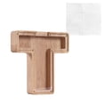 thumbnail image 2 of Agiferg Personalized Wooden Name Money Box Wooden Deposit Box Twenty Six English Letters, 2 of 6
