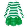 thumbnail image 2 of Girls Dress Green Coconut Tree Stripe Drop Waist Tutu 5 Years, 2 of 6