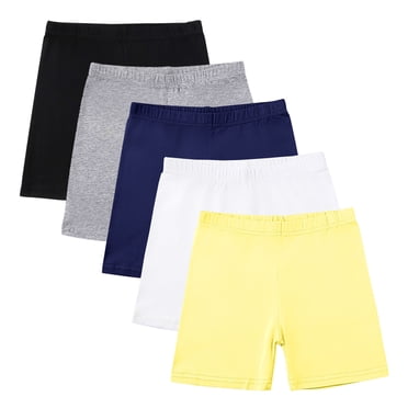 Plebaso Lot de 5 Shorts en Coton pour Filles Shorts de Danse Respirants Shorts d'Été pour Enfants Filles Shorts de Vélo pour Porter sous une Robe