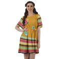 thumbnail image 1 of Moomaya Printed Moss Georgette Dresses Women A-Line Tunic With Drawstring Belt, 1 of 4