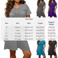 thumbnail image 3 of Mceream Robes d'Été pour Femmes Grande Taille Midi Froncées Robes Ajustables à Torsade devant Col en V 2026 Vacances Élégantes à Manches Courtes Boho Robe de Plage Bleu Clair m, 3 of 6