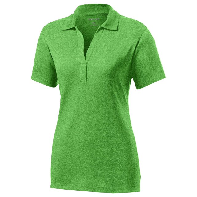 Sport-Tek Ladies Heather Contender Polo, Turf Green Heather, XX-Large