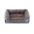 thumbnail image 3 of Pet House Square Movable Pet Bed Neck Support Eco-Friendly Warm Pet Sleeping Mat, Grey, L, 3 of 7