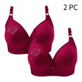 thumbnail image 2 of Timegard Wireless Bras for Women 2pc Ruched Full Support Adjustable Strap Comfy Daily Seniors Bras, 2 of 7