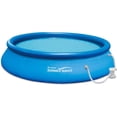 thumbnail image 1 of Summer Waves Piscine Gonflable Ronde à Installation Rapide 15 Pieds x 36 Po avec Pompe de Filtration RX600 (2818 gallons) - Bleu, 1 of 1