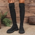 thumbnail image 2 of Bottes d'Hiver pour Femmes Décontractées au-Dessus du Genou à Talon Épais à Talon Bas, 2 of 9