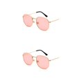 thumbnail image 3 of Redempat Fashionable Polarized Lens Small Frame Sun Glasses For Trendy Style gold sea pink C10 2Set, 3 of 6