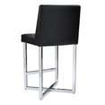thumbnail image 3 of Sunpan Howard 25.25" Contemporary Faux Leather Counter Stool in Black, 3 of 3