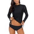 thumbnail image 3 of Women's Long Sleeve Rash Guard UPF 50+ Striped Swim Shirts, 3 of 7