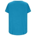 thumbnail image 4 of Yuyuzo Plus Size Tops for Women Oversized T Shirts Short Sleeve Shirts Deep V Neck Loose Fitted Tees Solid Color, 4 of 5