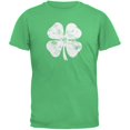 thumbnail image 1 of Grand T-Shirt Jeunesse Vert Irlandais Trèfle Vieilli, 1 of 1