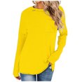thumbnail image 1 of Timegard Womens Tops Crewneck Long Sleeve Drop Shoulder Basic Tee Fall Casual Loose Tops with Pocket, 1 of 5