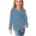 thumbnail image 4 of Timegard Toddler Baby Clothes Unisex V Neck Long Sleeve Solid Color Comfy Children Boy Girls Spring, 4 of 5