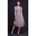 thumbnail image 2 of Bimba Robe d'Été Sans Manches à Col Rond pour Femmes, Imprimée Florale Oeillet Violet et Marguerite, Tenue Décontractée-Xxx-Grand, 2 of 6