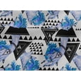 thumbnail image 4 of oneOone Viscose Jersey Medium Blue Fabric Triangle Craft Projects Decor Fabric Printed By The Yard 60 Inch Wide, 4 of 5