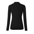 thumbnail image 4 of Veranee T-Shirt de Base à Col Roulé Ajusté à Manches Longues pour Superposition pour Femmes X-Grand Noir, 4 of 4
