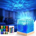 thumbnail image 1 of Aurora Borealis Night Light Projector - 16 Colors Wooden Base A, 1 of 7