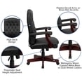 thumbnail image 2 of Martha Washington Black Leather Executive Swivel Chair with Arms, 2 of 9