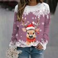 thumbnail image 2 of 2025 Haut en Tricot Décontracté pour Femmes d'Automne et d'Hiver, Veste Zippée Sportive Imprimée Flocon de Neige de Noël pour Femmes, Col Rond, Épaule, Long, Chandail à Capuchon à Fermeture à Glissière Sportive à Manches, Sport Décontracté, 2 of 4