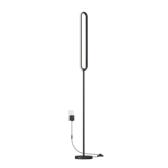 Artika Leni Modern LED Floor Lamp, Plug In, Black